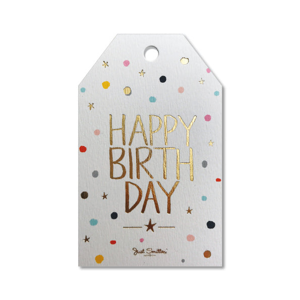 Confetti Birthday Gift Tag