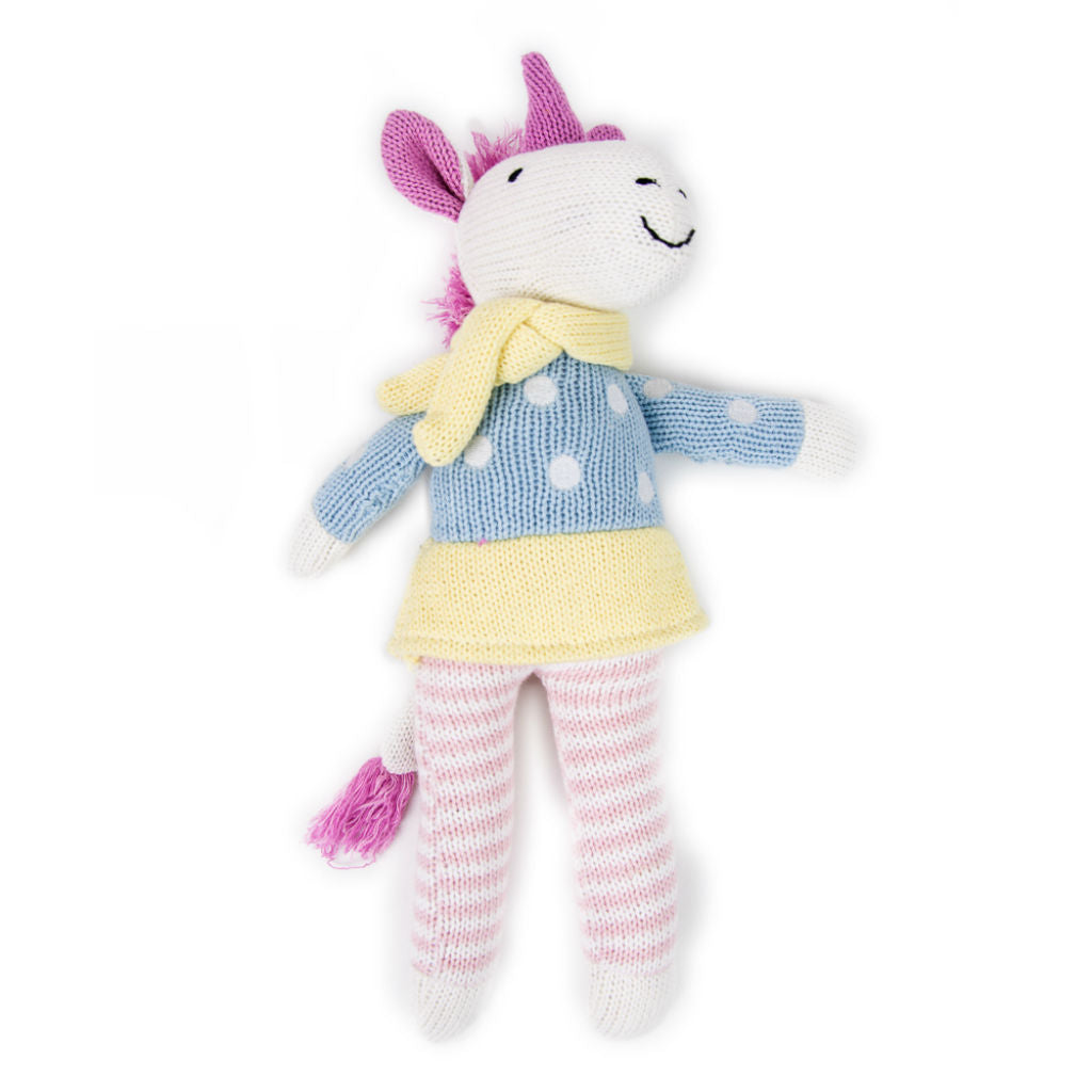 Unicorn Knit Toy by Weegoamigo