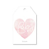 New Baby Marble Heart Gift Tag | Pink