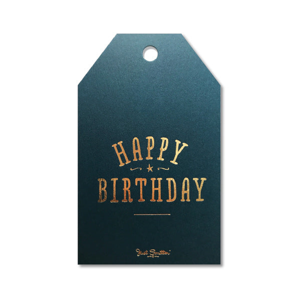 Birthday Gift Tag | Navy & Gold Foil